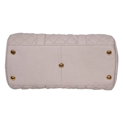 ARDAN Luxury Genuine Leather Large Quilted Handbag/Sling Bag for Girls/Women/Ladies Ivory Color AL30D