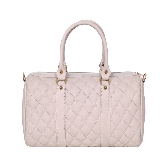 ARDAN Luxury Genuine Leather Large Quilted Handbag/Sling Bag for Girls/Women/Ladies Ivory Color AL30D