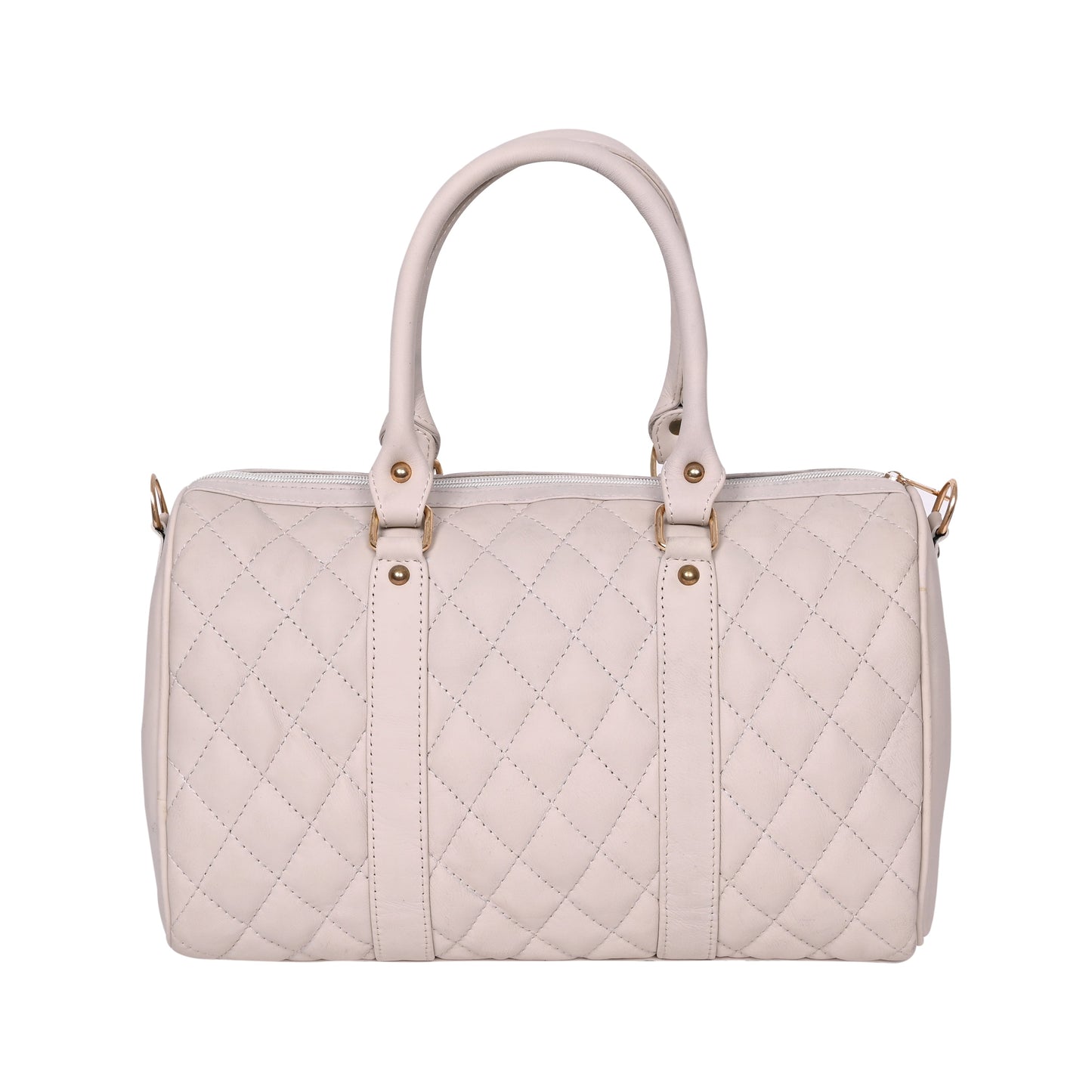 Luxury Genuine Leather Large Quilted Handbag/Sling Bag for Girls/Women/Ladies – Ivory – Women's HandBag/Sling Bag – additional product photo | Leather Villa