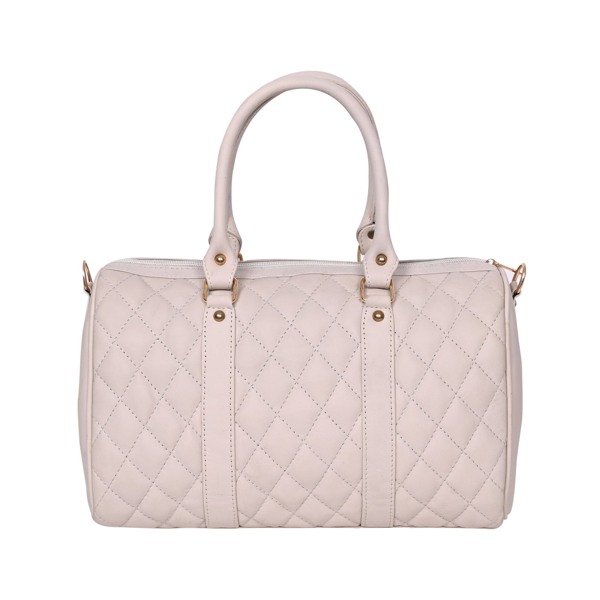 Luxury Genuine Leather Large Quilted Handbag/Sling Bag for Girls/Women/Ladies – Ivory – Women's HandBag/Sling Bag – additional product photo | Leather Villa