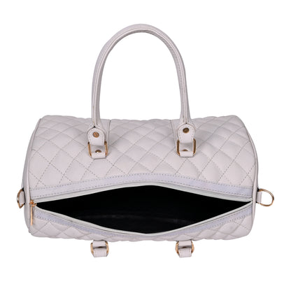 ARDAN Luxury Genuine Leather Large Quilted Handbag/Sling Bag for Girls/Women/Ladies White color AL30B