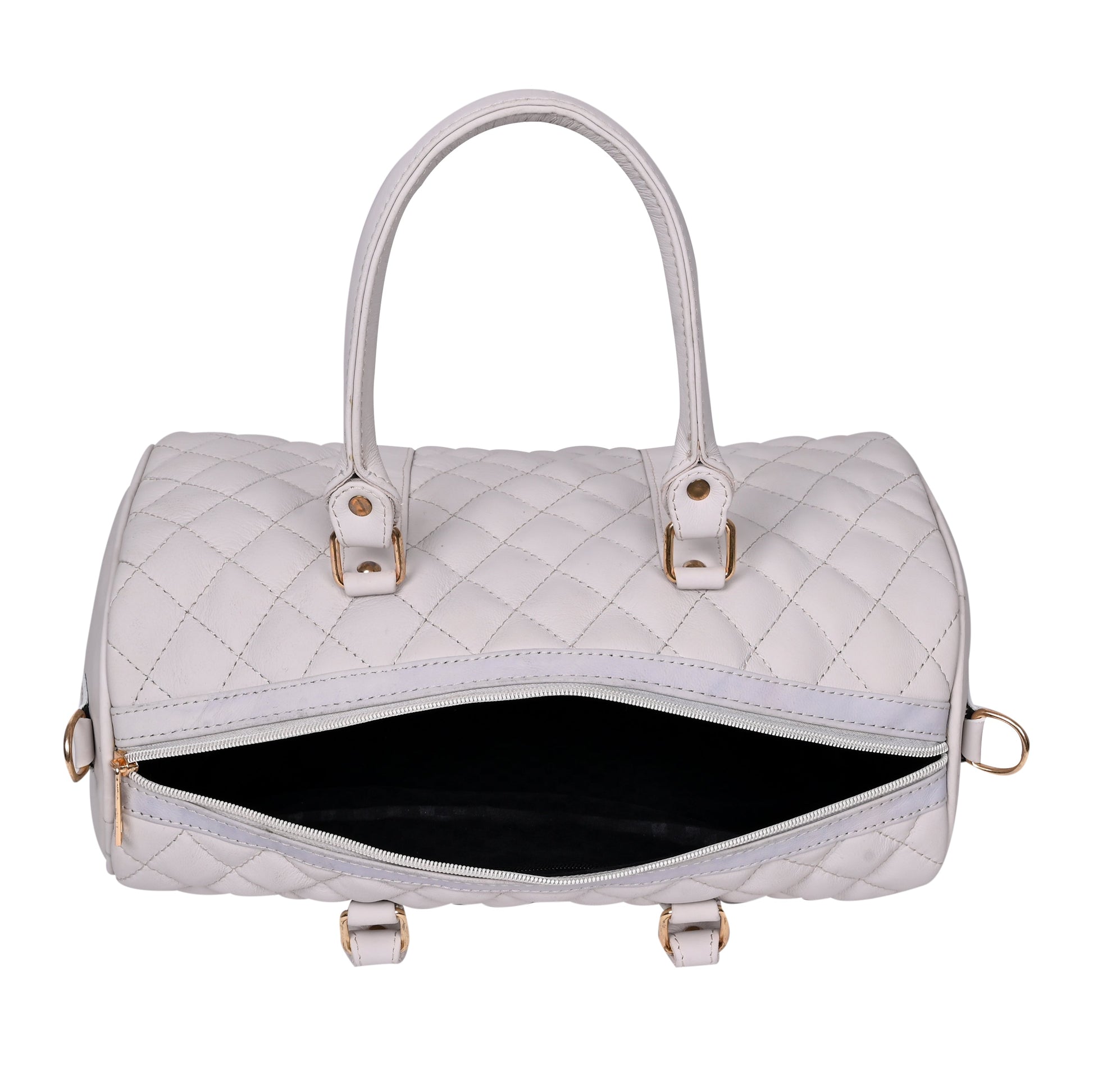 Luxury Genuine Leather Large Quilted Handbag/Sling Bag for Girls/Women/Ladies – White – Women's HandBag/Sling Bag – additional product photo | Leather Villa