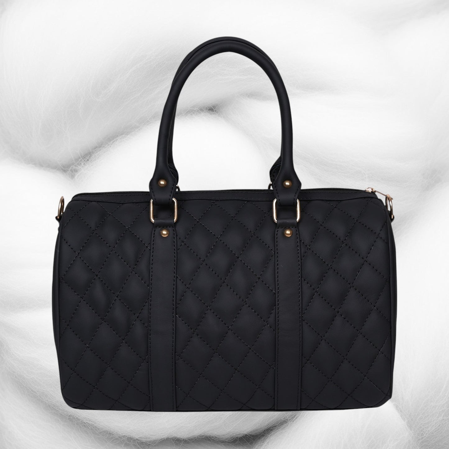 Luxury Genuine Leather Large Quilted Handbag/Sling Bag for Girls/Women/Ladies – Black – Women's HandBag/Sling Bag | Leather Villa