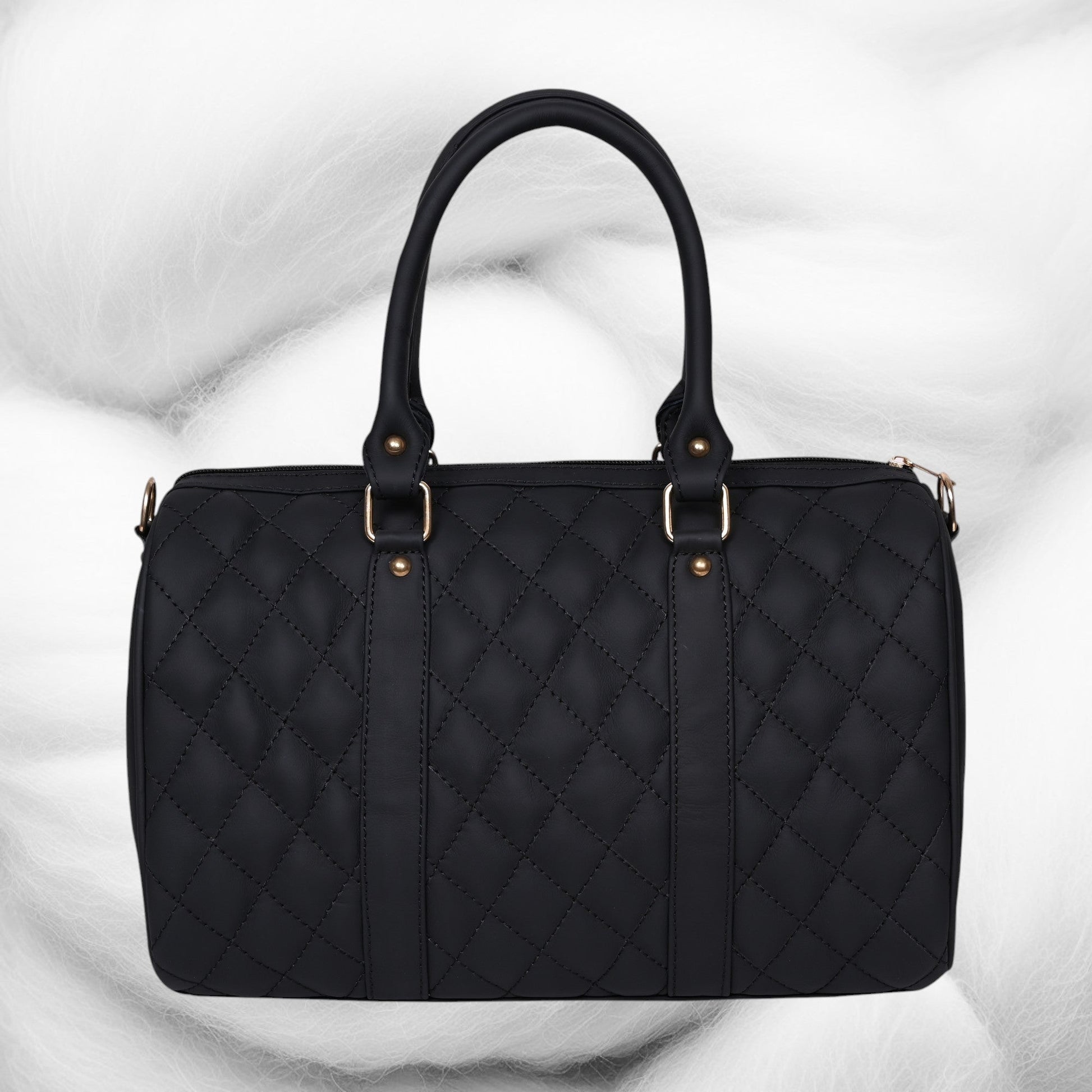 Luxury Genuine Leather Large Quilted Handbag/Sling Bag for Girls/Women/Ladies – Black – Women's HandBag/Sling Bag | Leather Villa