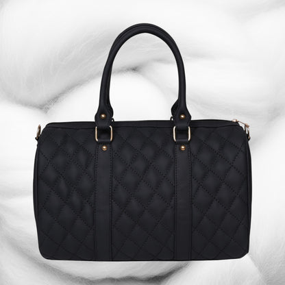 Luxury Genuine Leather Large Quilted Handbag/Sling Bag for Girls/Women/Ladies – Black – Women's HandBag/Sling Bag | Leather Villa