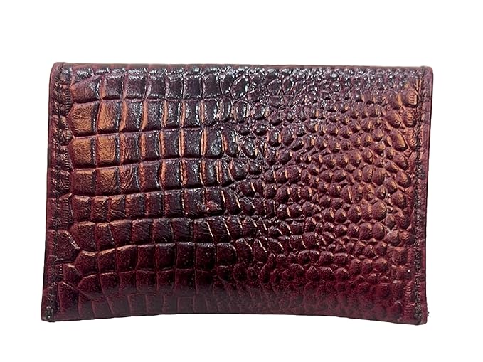 Genuine Leather Card Holder for Men /Slim Leather Credit/ATM Card Wallet – Chestnut Brown – additional product photo | Leather Villa