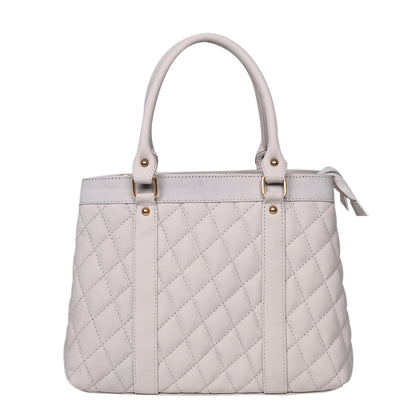 ARDAN Luxury Genuine Leather Large Quilted Handbag/Sling Bag for Girls/Women/Ladies ivory Color AL31C