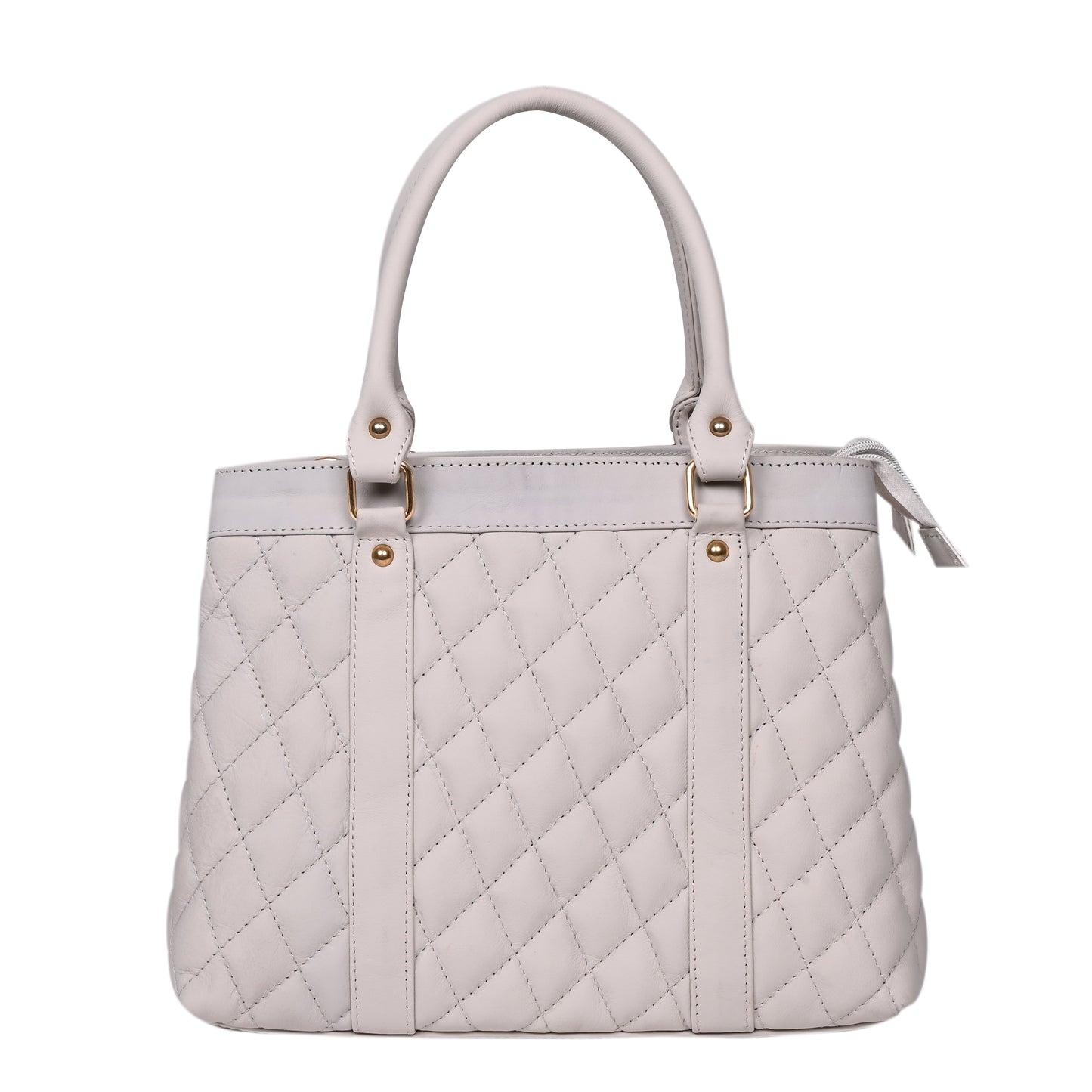 Luxury Genuine Leather Large Quilted Handbag/Sling Bag for Girls/Women/Ladies – Ivory – Women's HandBag/Sling Bag – additional product photo | Leather Villa