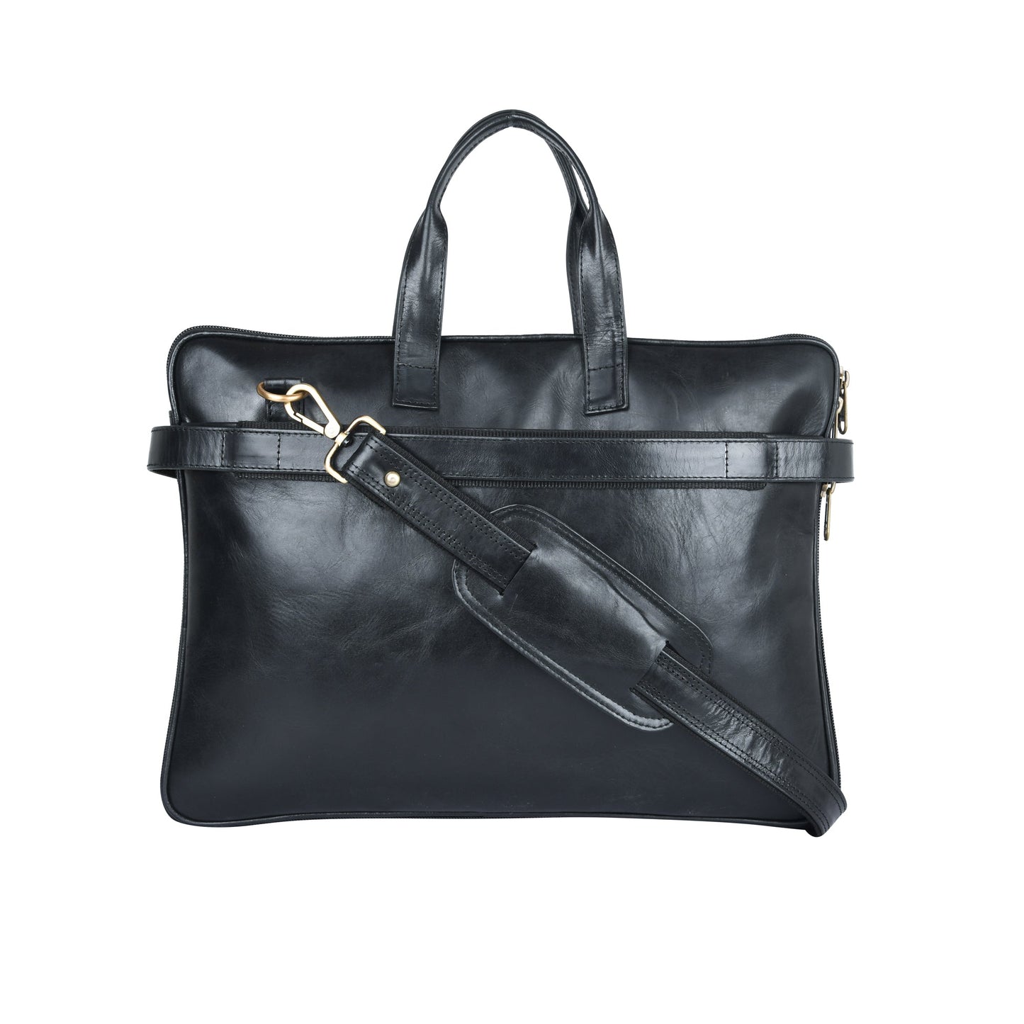 Genuine Leather Laptop/Office Bag for Men – Black – Leather Laptop Bag – additional product photo | Leather Villa
