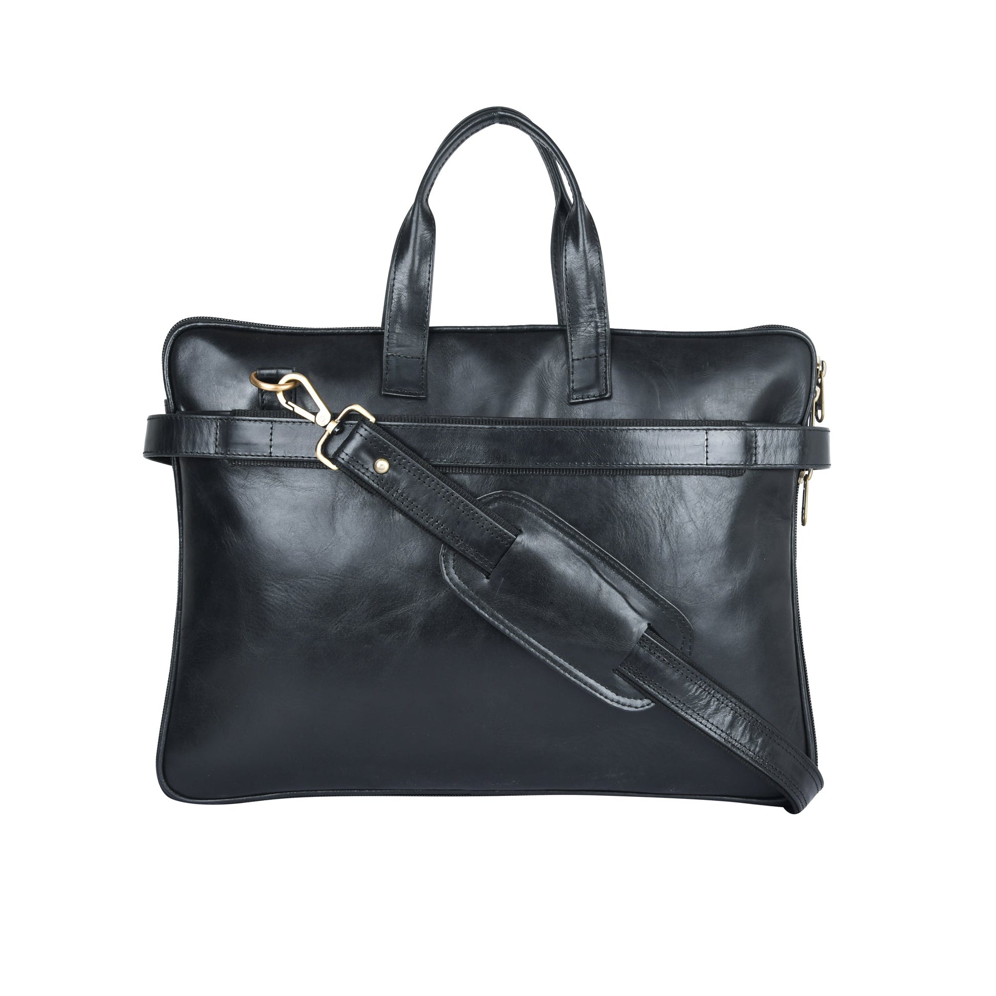 Genuine Leather Laptop/Office Bag for Men – Black – Leather Laptop Bag – additional product photo | Leather Villa