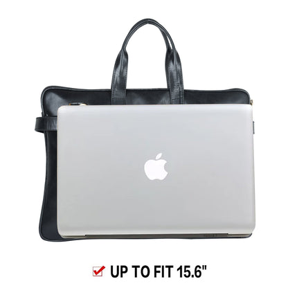 Genuine Leather Laptop/Office Bag for Men – Black – Leather Laptop Bag – additional product photo | Leather Villa