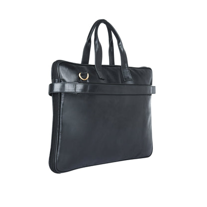 Genuine Leather Laptop/Office Bag for Men – Black – Leather Laptop Bag – additional product photo | Leather Villa