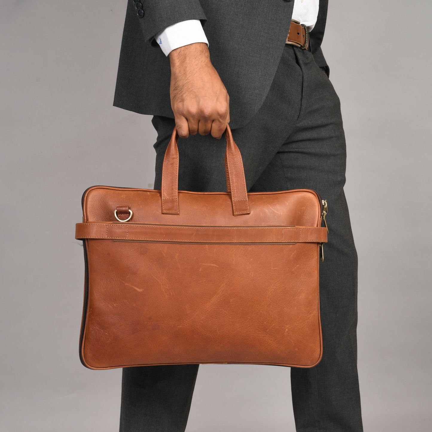 Genuine Leather Laptop/Office Bag for Men – Camel – Leather Laptop Bag | Leather Villa