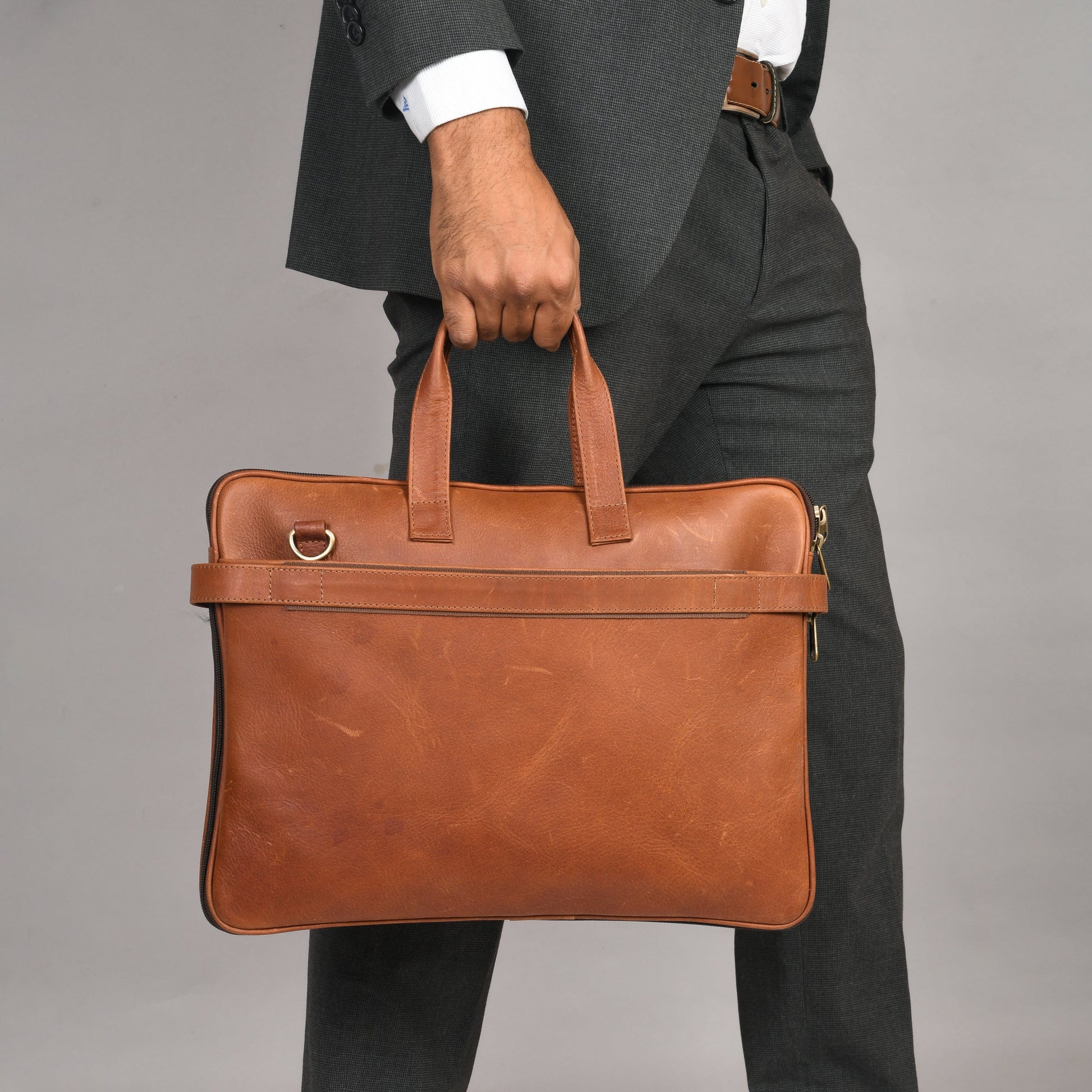 Genuine Leather Laptop/Office Bag for Men – Camel – Leather Laptop Bag | Leather Villa