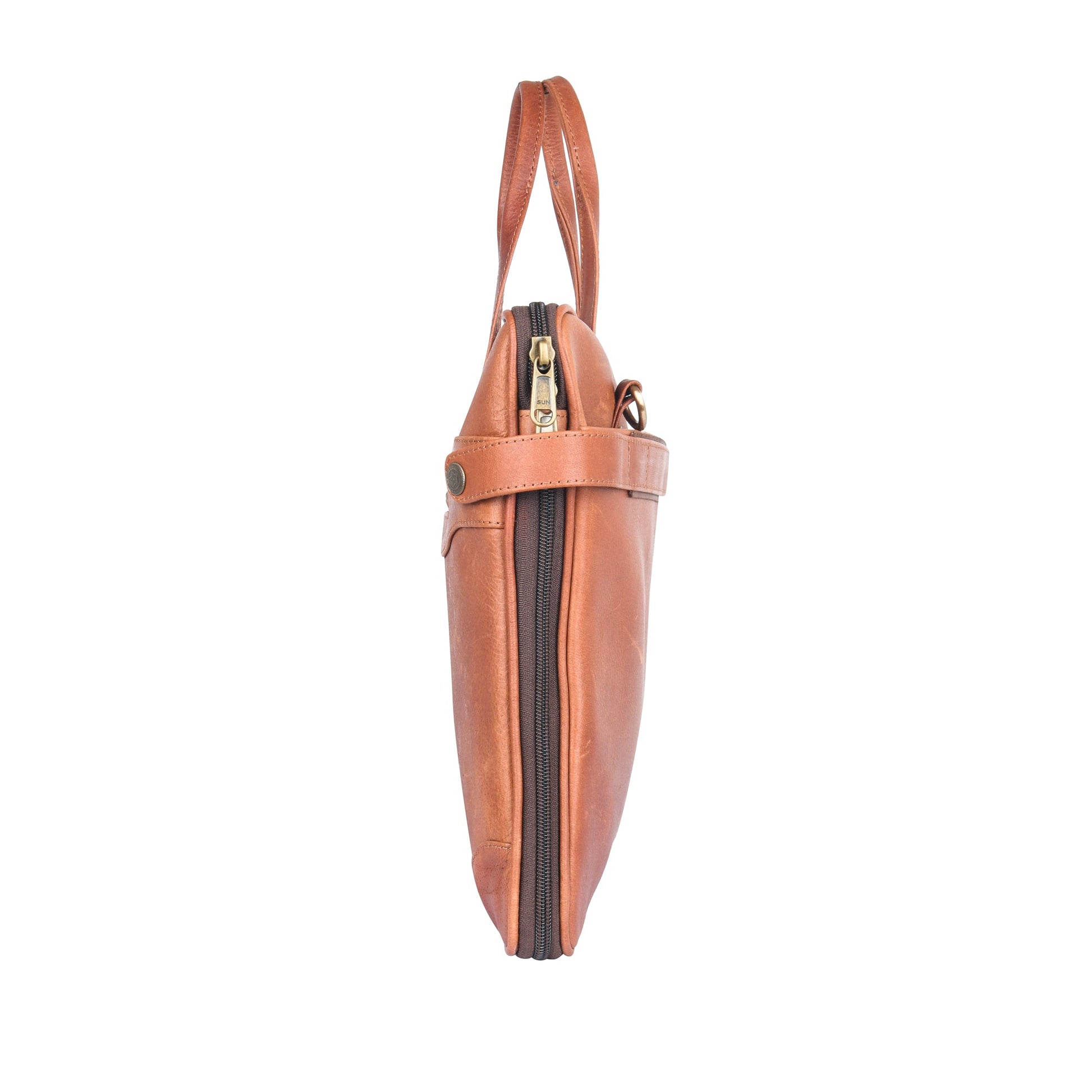 Genuine Leather Laptop/Office Bag for Men – Camel – Leather Laptop Bag – additional product photo | Leather Villa
