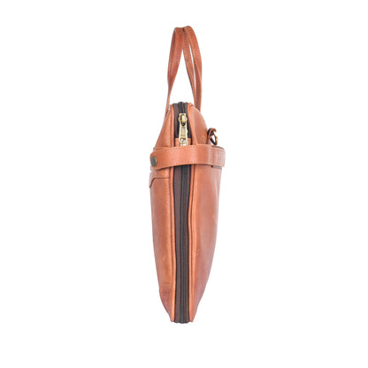 Genuine Leather Laptop/Office Bag for Men – Camel – Leather Laptop Bag – additional product photo | Leather Villa