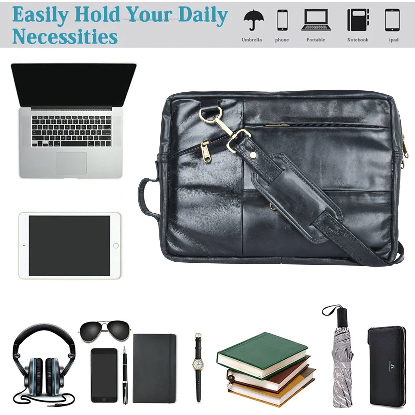 Genuine Leather Laptop/Office Bag for Men – Leather Laptop Bag – additional product photo | Leather Villa