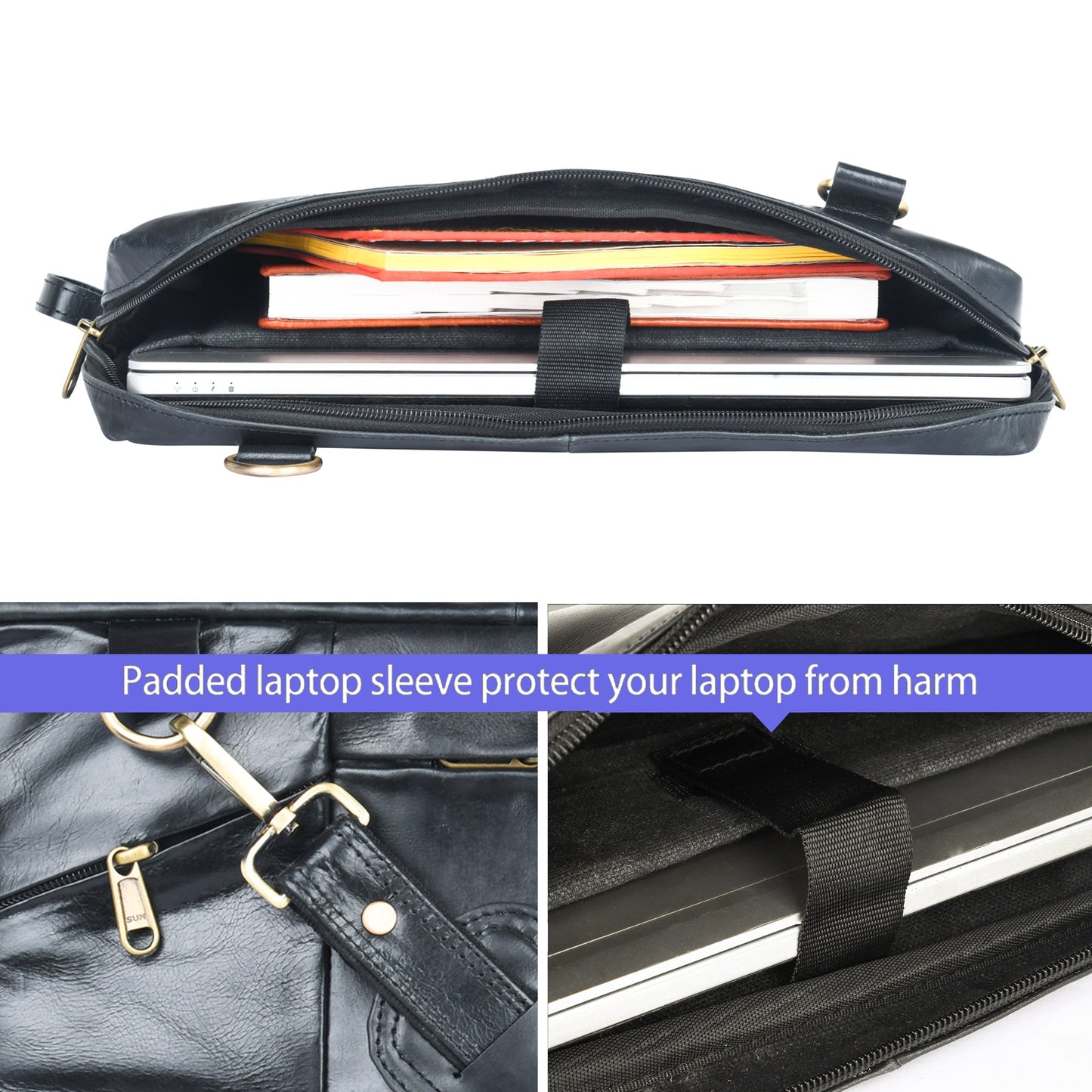 Genuine Leather Laptop/Office Bag for Men – Leather Laptop Bag – additional product photo | Leather Villa