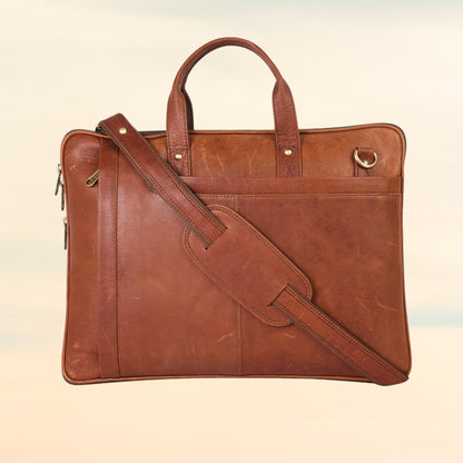 Genuine Leather Laptop/Office Bag for Men – Brown – Leather Laptop Bag – additional product photo | Leather Villa