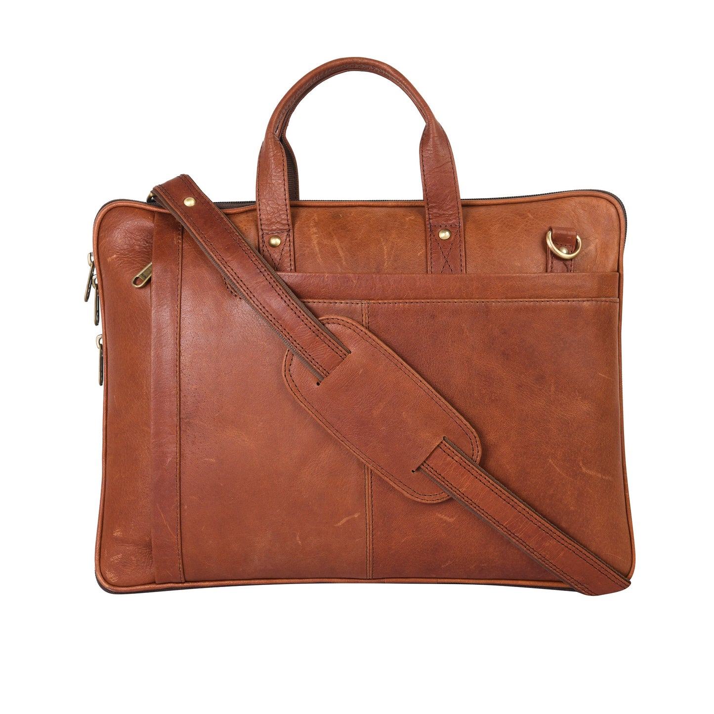 Genuine Leather Laptop/Office Bag for Men – Brown – Leather Laptop Bag – additional product photo | Leather Villa