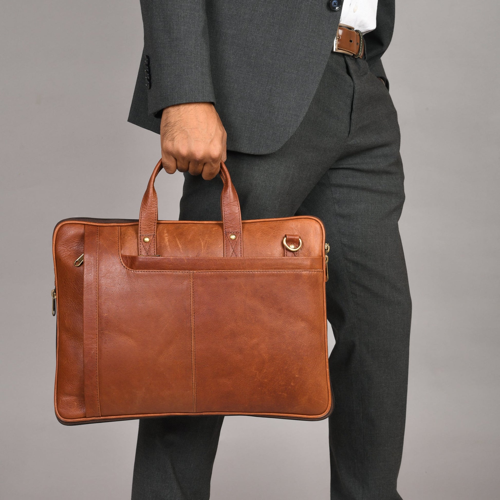 Genuine Leather Laptop/Office Bag for Men – Brown – Leather Laptop Bag | Leather Villa