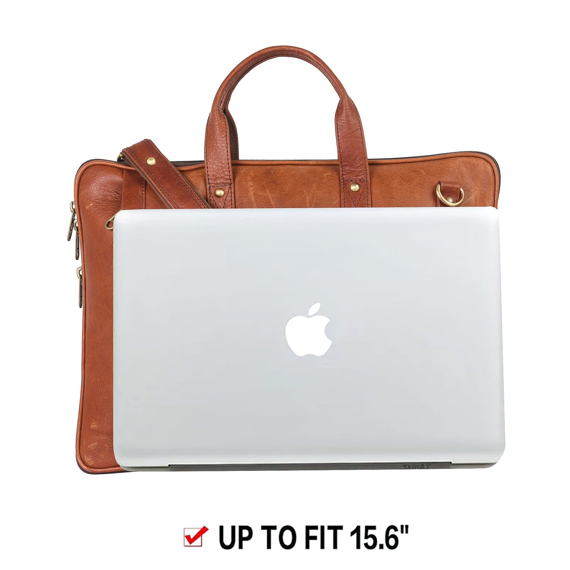 Genuine Leather Laptop/Office Bag for Men – Brown – Leather Laptop Bag – additional product photo | Leather Villa