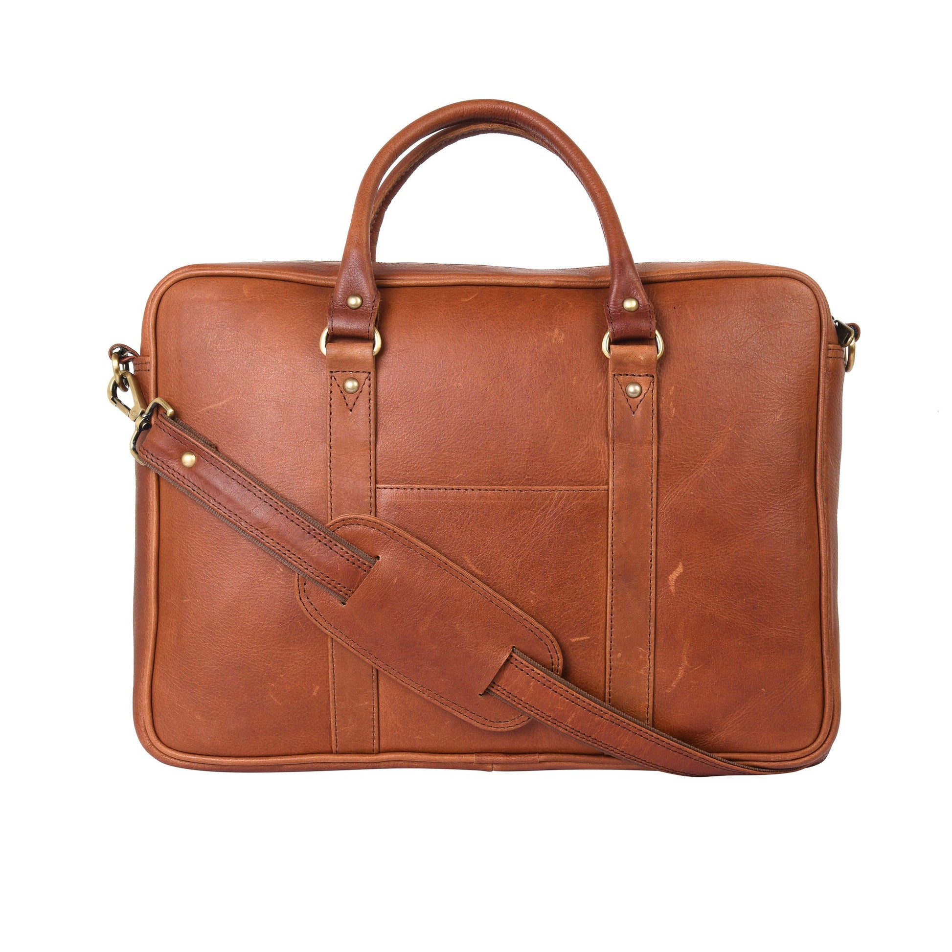 Genuine Leather Laptop/Office Bag for Men – Maroon – Leather Laptop Bag – additional product photo | Leather Villa