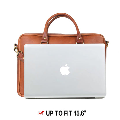 Genuine Leather Laptop/Office Bag for Men – Maroon – Leather Laptop Bag – additional product photo | Leather Villa