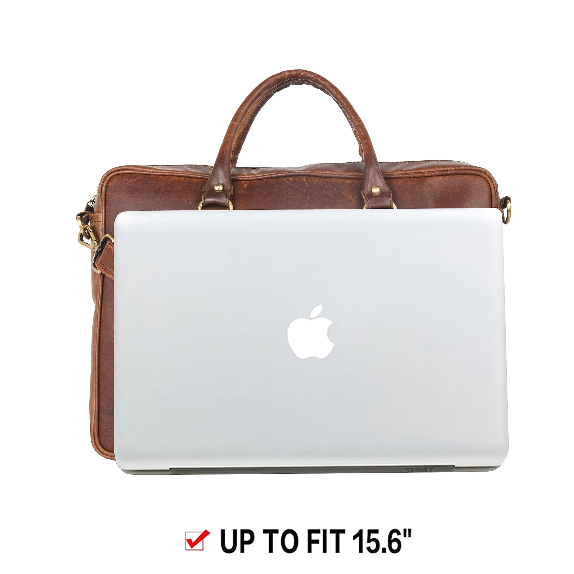 Genuine Leather Laptop/Office Bag for Men – Brown – Leather Laptop Bag – additional product photo | Leather Villa