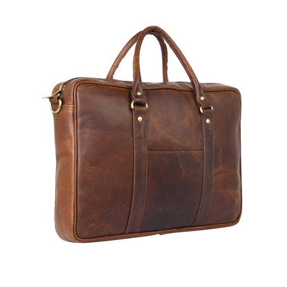 Genuine Leather Laptop/Office Bag for Men – Brown – Leather Laptop Bag – additional product photo | Leather Villa