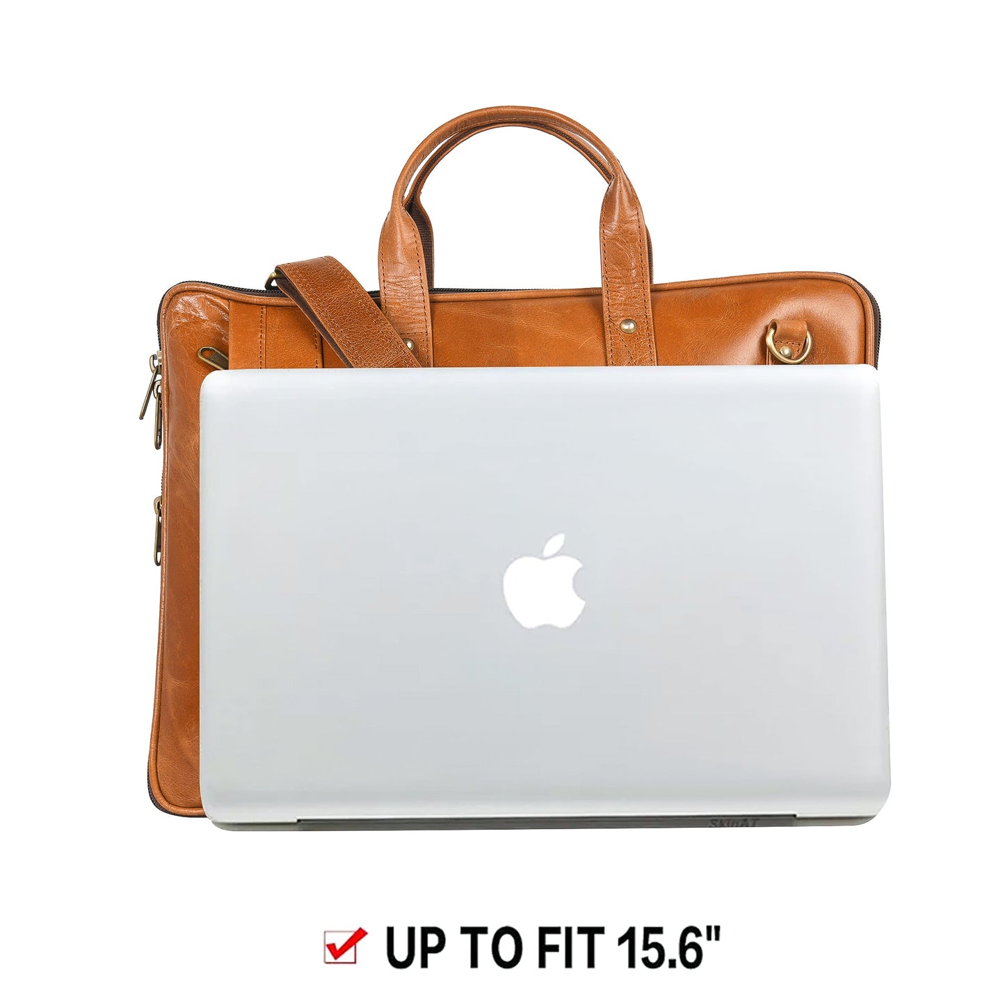Genuine Leather Laptop/Office Bag for Men – Light Brown – Leather Laptop Bag – additional product photo | Leather Villa