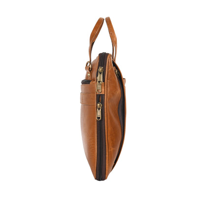 Genuine Leather Laptop/Office Bag for Men – Light Brown – Leather Laptop Bag – additional product photo | Leather Villa