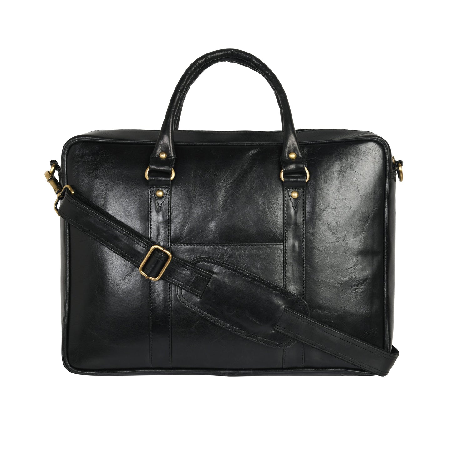 Genuine Leather Laptop/Office Bag for Men – Black – Leather Laptop Bag – additional product photo | Leather Villa