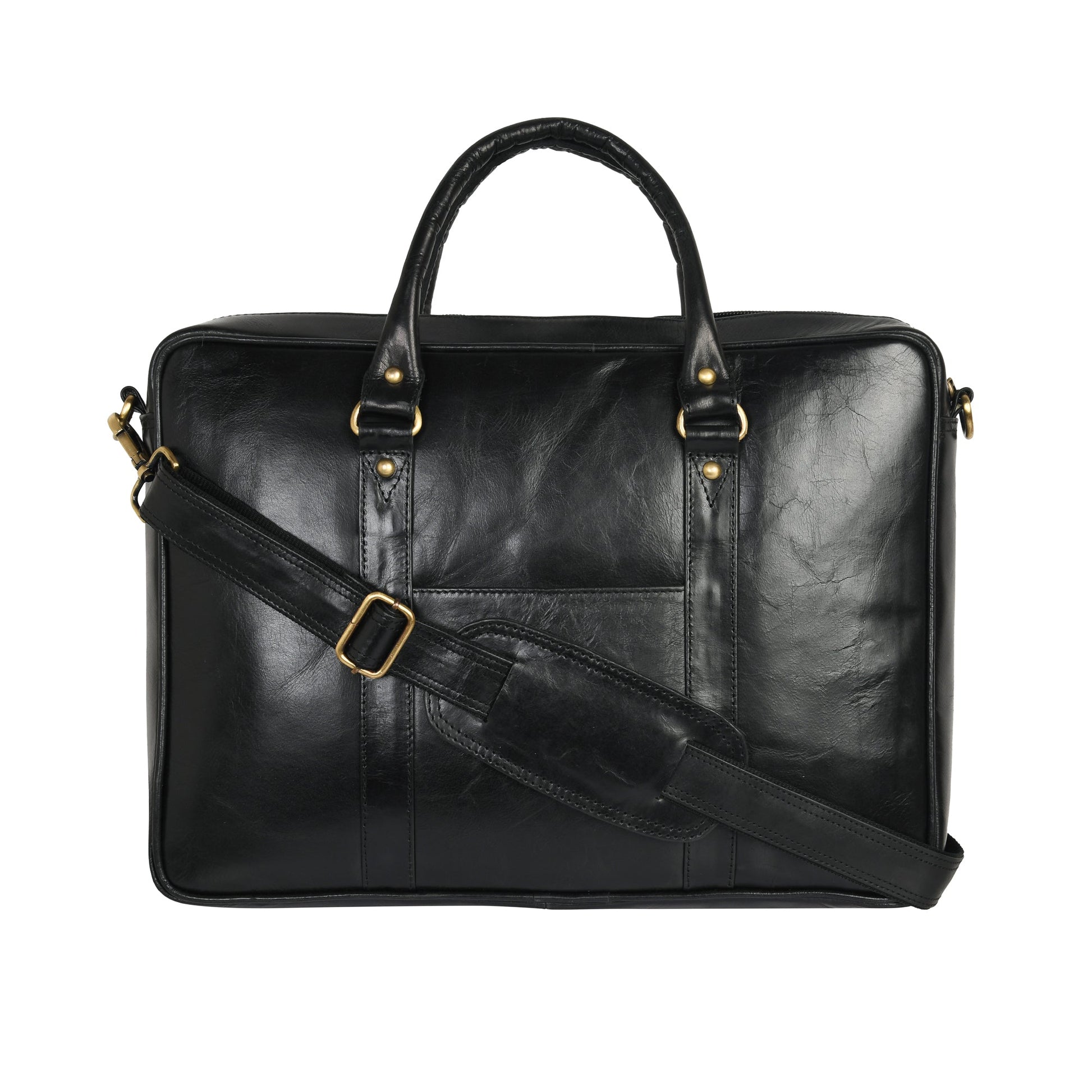 Genuine Leather Laptop/Office Bag for Men – Black – Leather Laptop Bag – additional product photo | Leather Villa