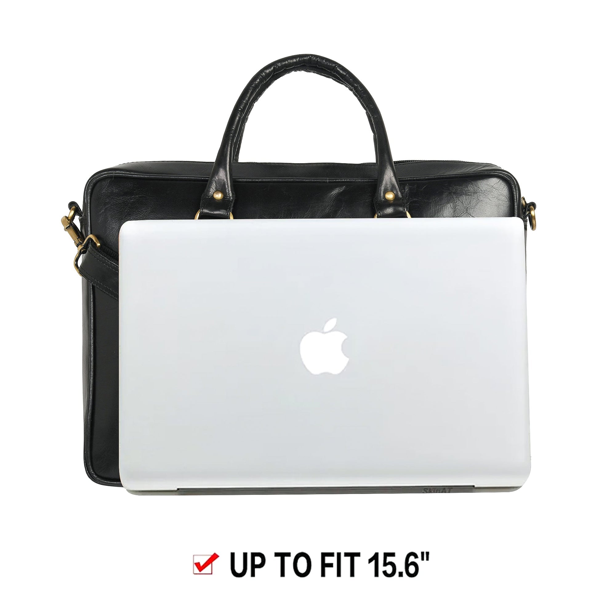 Genuine Leather Laptop/Office Bag for Men – Black – Leather Laptop Bag – additional product photo | Leather Villa