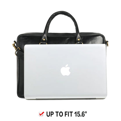 Genuine Leather Laptop/Office Bag for Men – Black – Leather Laptop Bag – additional product photo | Leather Villa