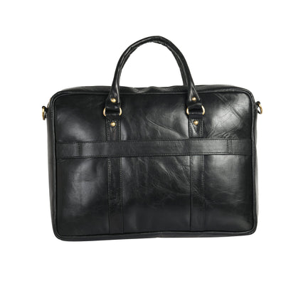 Genuine Leather Laptop/Office Bag for Men – Black – Leather Laptop Bag – additional product photo | Leather Villa