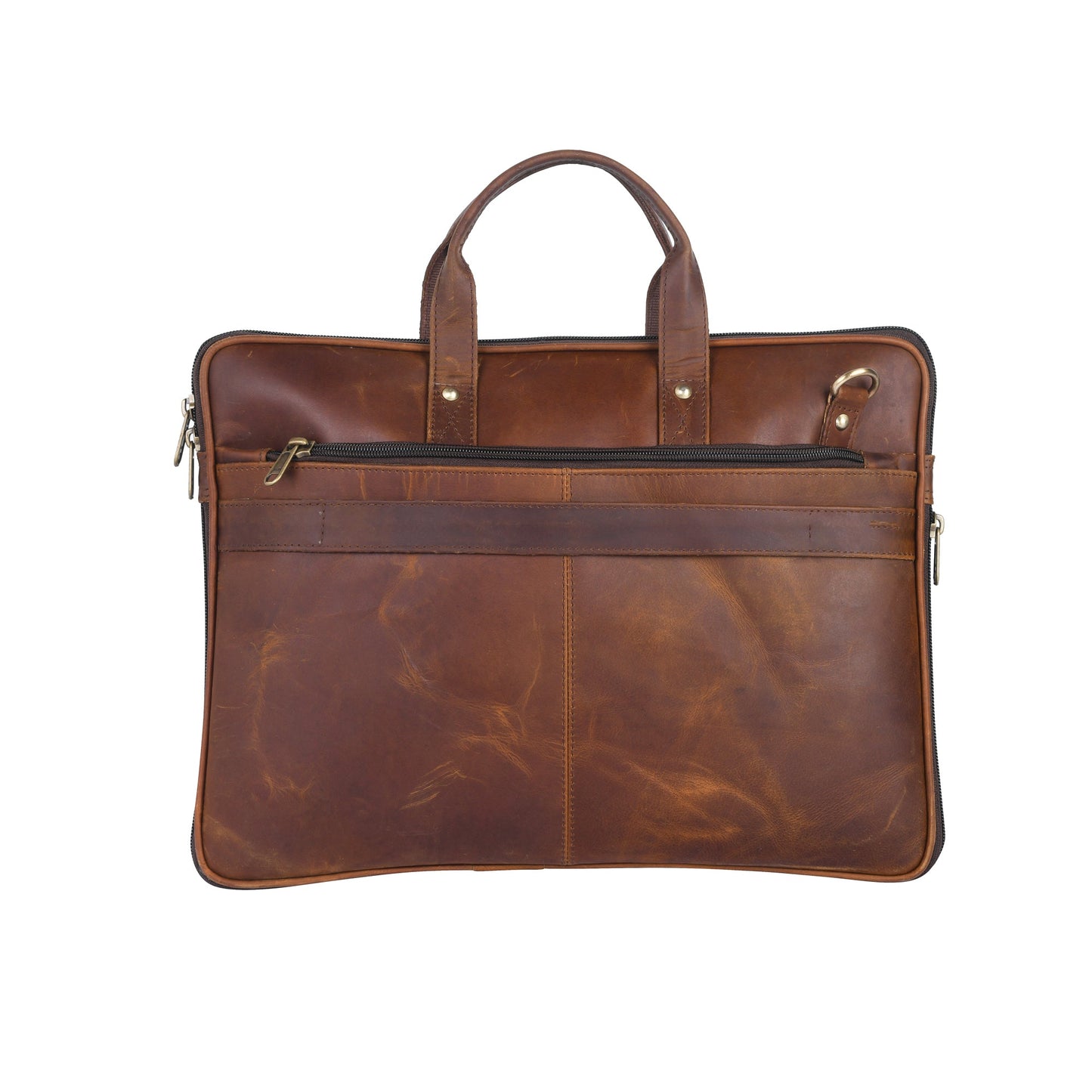 Genuine Leather Laptop/Office Bag for Men – Brown Crunch – Leather Laptop Bag – additional product photo | Leather Villa