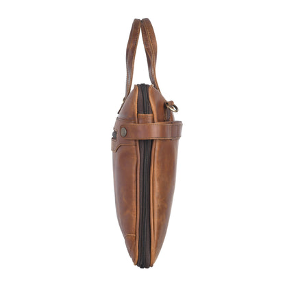 Genuine Leather Laptop/Office Bag for Men – Brown Crunch – Leather Laptop Bag – additional product photo | Leather Villa