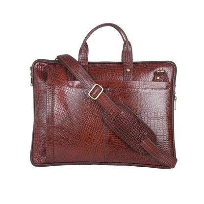 Genuine Leather Laptop/Office Bag for Men – Maroon – Leather Laptop Bag – additional product photo | Leather Villa