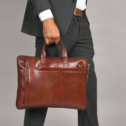 Genuine Leather Laptop/Office Bag for Men – Maroon – Leather Laptop Bag | Leather Villa