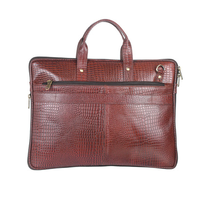 Genuine Leather Laptop/Office Bag for Men – Maroon – Leather Laptop Bag – additional product photo | Leather Villa