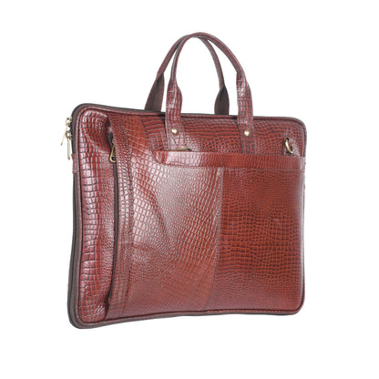 Genuine Leather Laptop/Office Bag for Men – Maroon – Leather Laptop Bag – additional product photo | Leather Villa