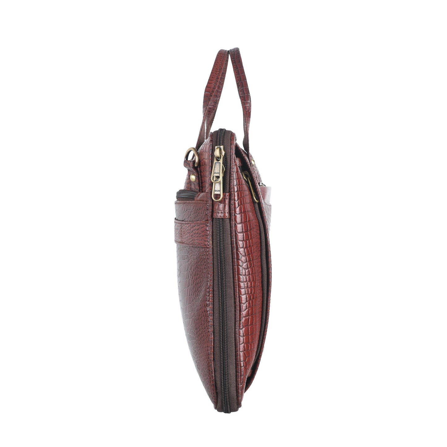 Genuine Leather Laptop/Office Bag for Men – Maroon – Leather Laptop Bag – additional product photo | Leather Villa