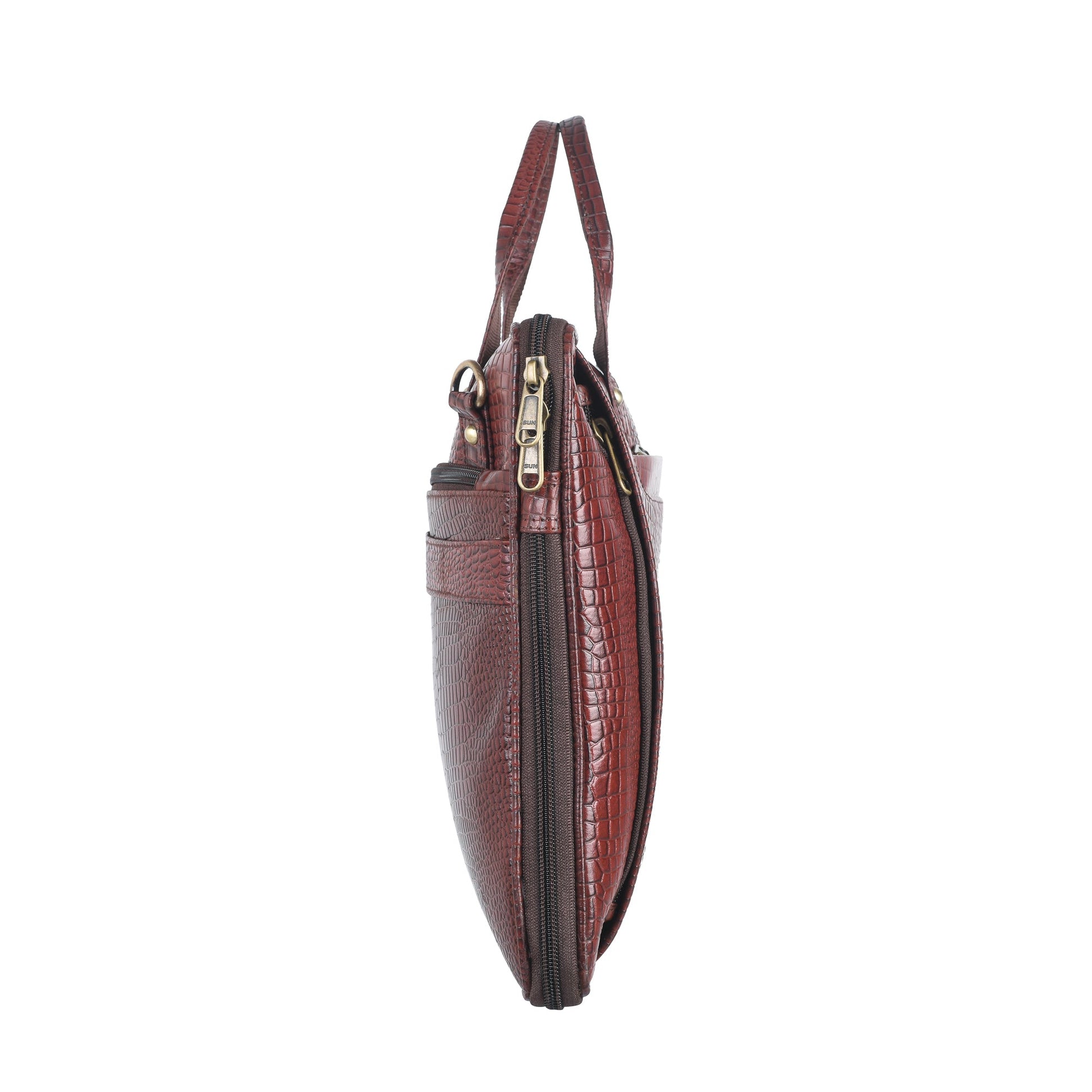 Genuine Leather Laptop/Office Bag for Men – Maroon – Leather Laptop Bag – additional product photo | Leather Villa