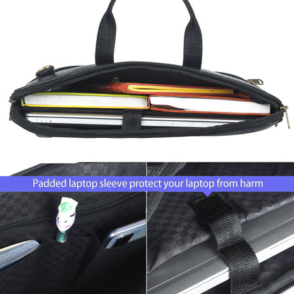 Genuine Leather Laptop/Office Bag for Men – Black Textured – Leather Laptop Bag – additional product photo | Leather Villa