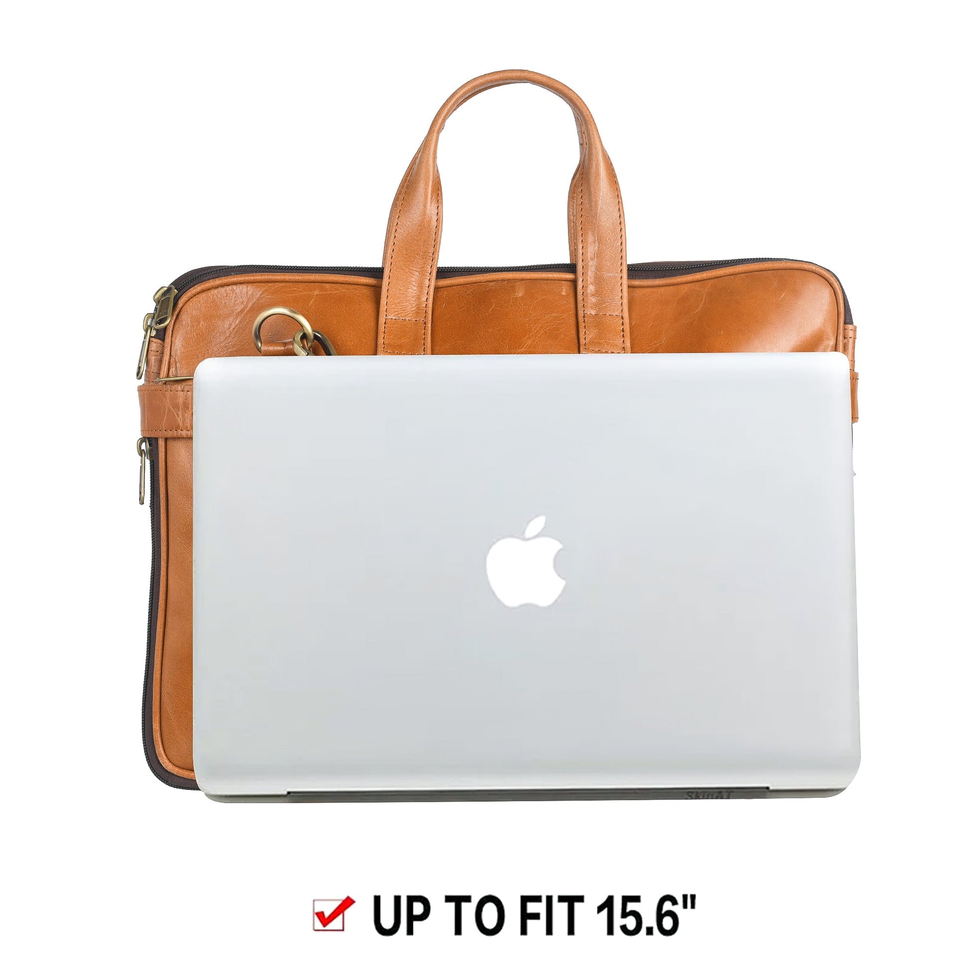Genuine Leather Laptop/Office Bag for Men – Light Brown – Leather Laptop Bag – additional product photo | Leather Villa
