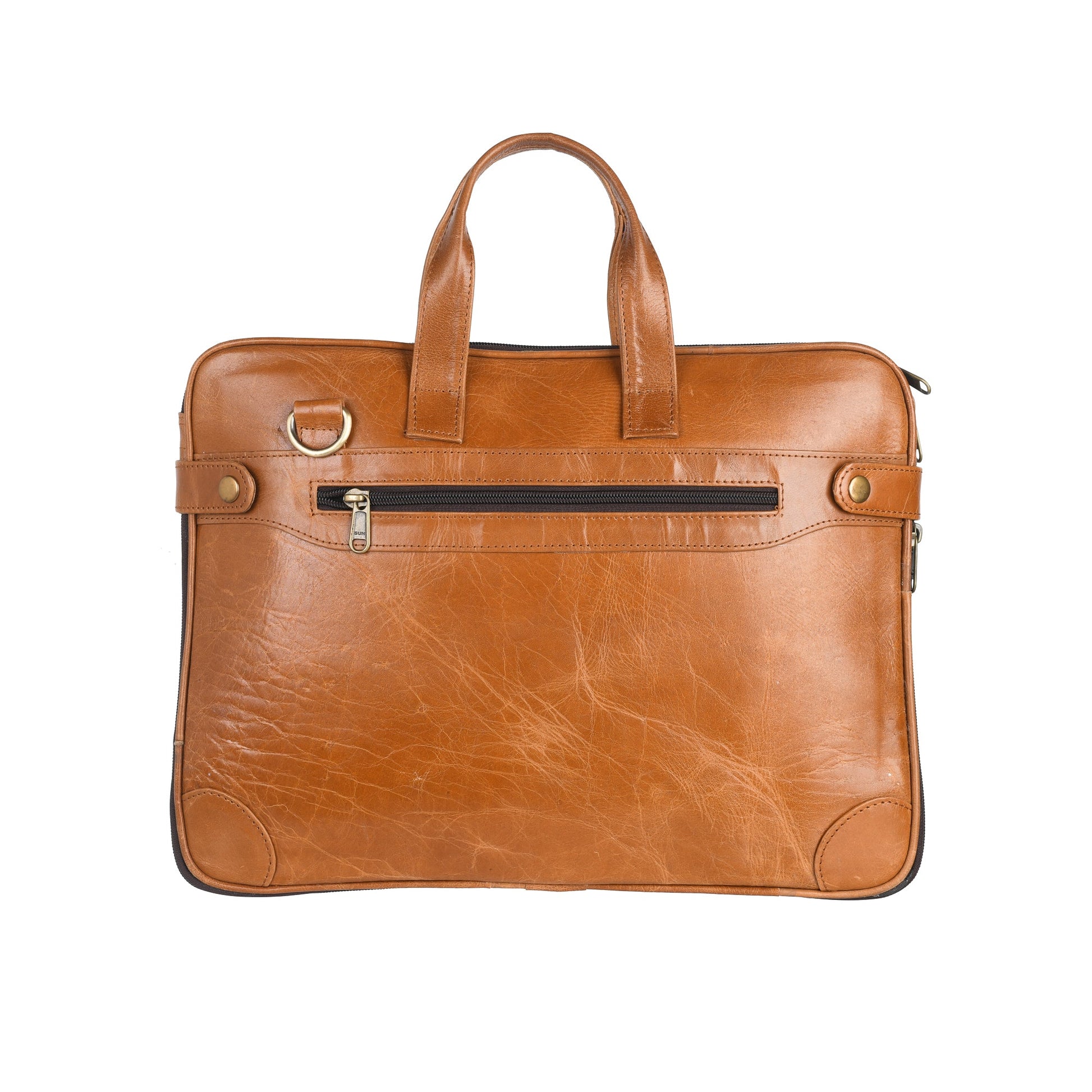 Genuine Leather Laptop/Office Bag for Men – Light Brown – Leather Laptop Bag – additional product photo | Leather Villa