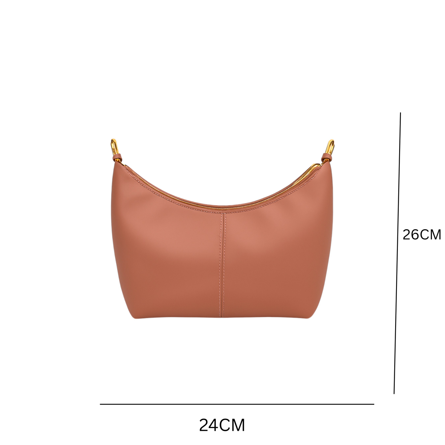 ARDAN Shoulder Bag with Adjustable Strap for Girls & Women (DUSTY PINK) – Women's HandBag/Sling Bag – additional product photo | Leather Villa