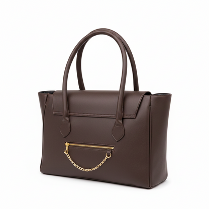 ARDAN Stylish Tote bag | Multitasker Trendy | Laptop compartment | Lightweight (Chocklate Brown)